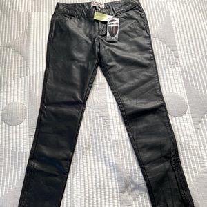 Black Faux Leather Pants